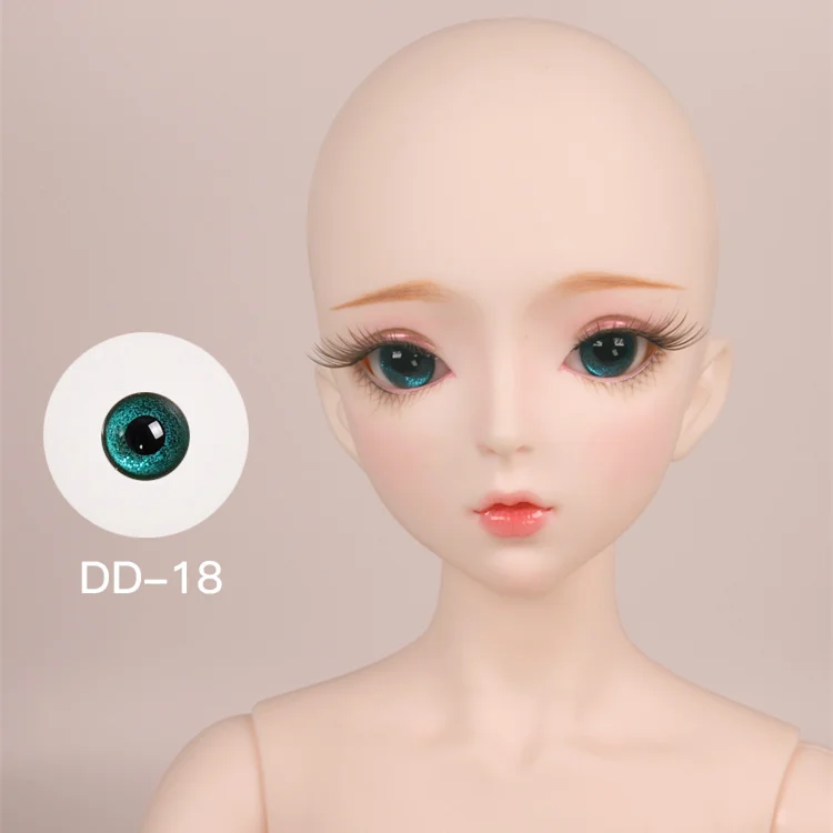 1/3 BJD 14 мм стеклянный глаз suitale для 60 см bjd sd кукла разные цвета diy Изменить макияж аксессуары игрушка подарок - Цвет: DD-18