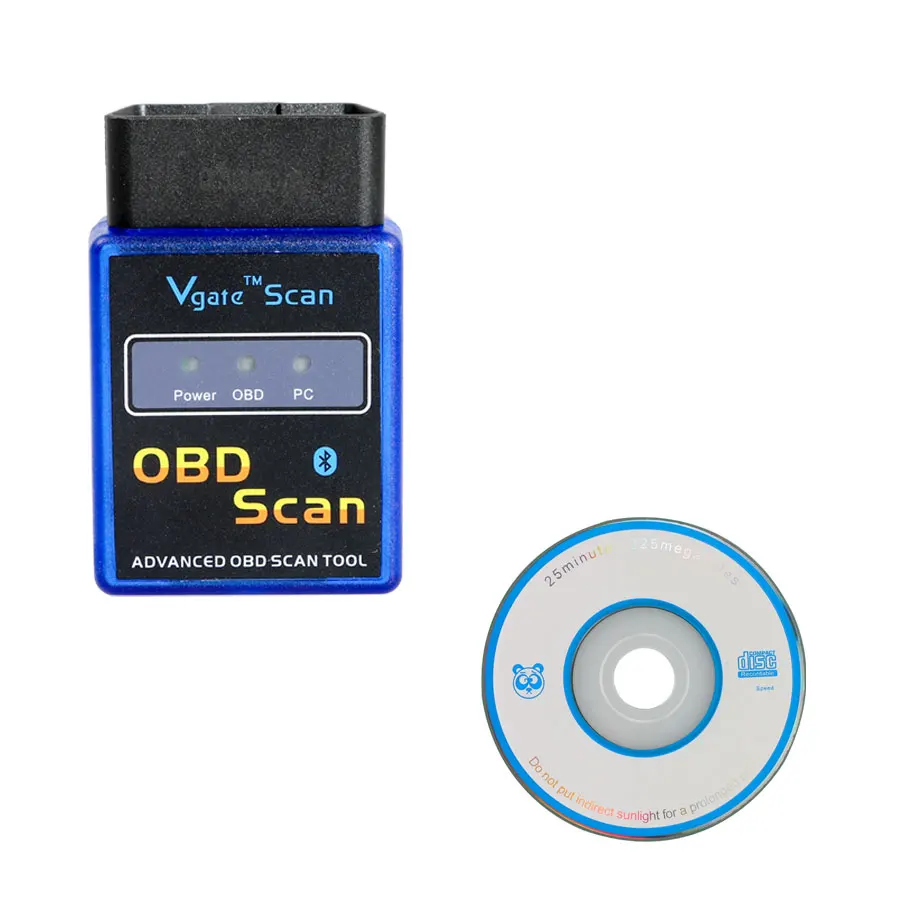 ELM327 Vgate Scan Расширенный OBD2 сканер Bluetooth(Поддержка Android и Symbian) программное обеспечение V2.1