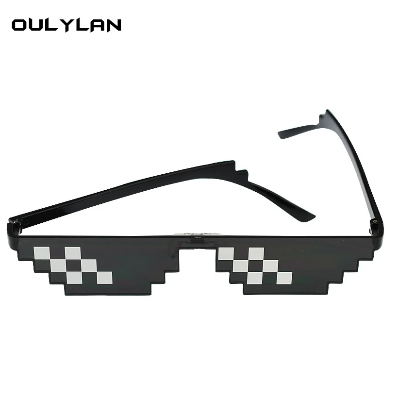 

Oulylan Deal With It Glasses 8 bits Mosaic Pixel Sunglasses Men Party Eyewear thug life Popular Around the World Male Female