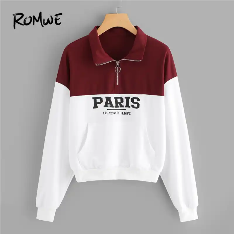 womens quarter zip hoodie