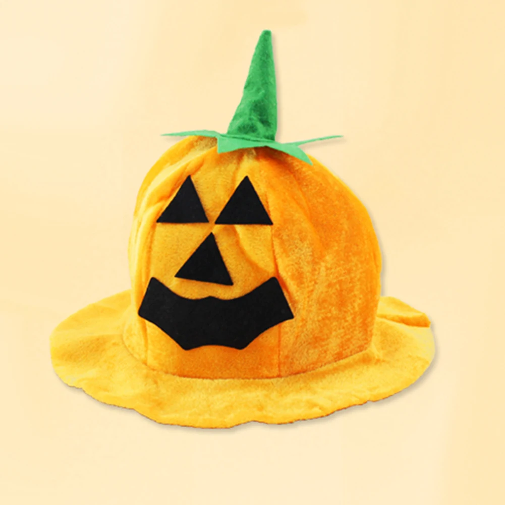 Halloween Kids Pumpkin Hat Cap Adult Perform Cosplay Party Fancy Dress