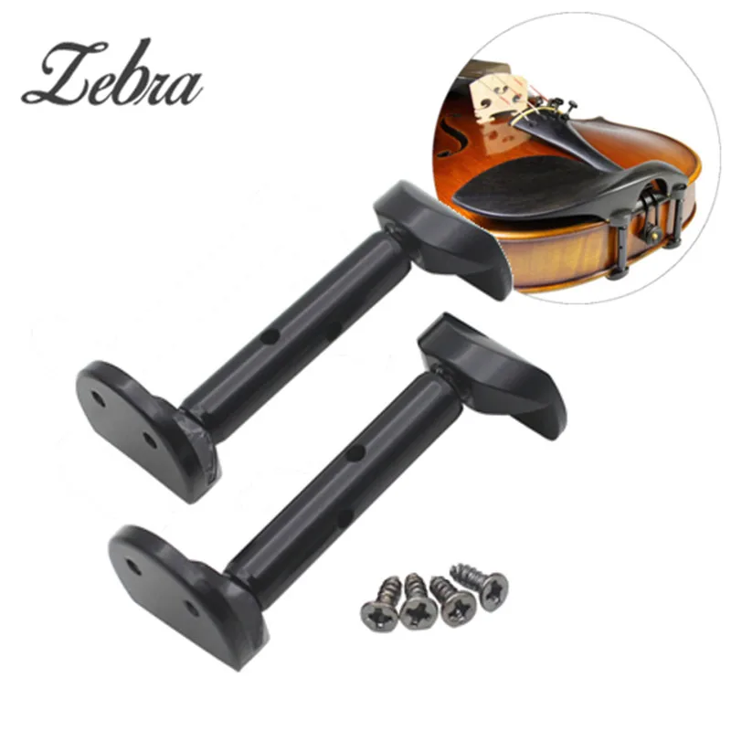 Зебра 1 пара 3/4 4/4 холм стиле Скрипки Chinrest винт полный раздел Скрипки Chinrest Шурупы черный 3/4 4/4 Скрипки
