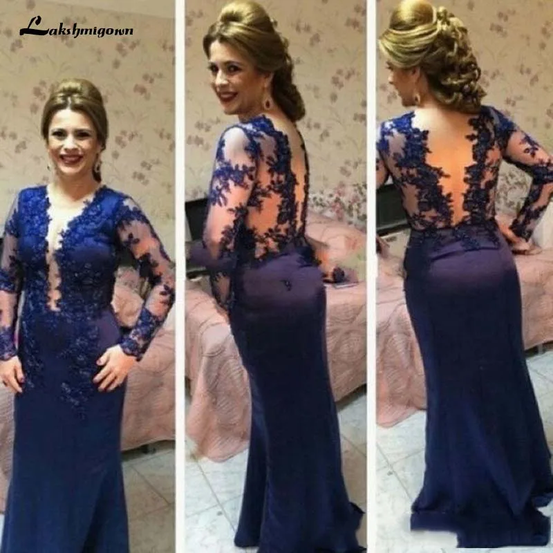 Royal Blue Moeder Van De Bruid Jurken Plus Size Lange Mouwen Bruiloft Gast Jurk Mermaid Formele Avond Party Wear Toga Royal Blue Moeder Van De Bruid Jurken Plus Size Lange Mouwen Bruiloft Gast Jurk Mermaid Formele Avond Party Wear Toga
