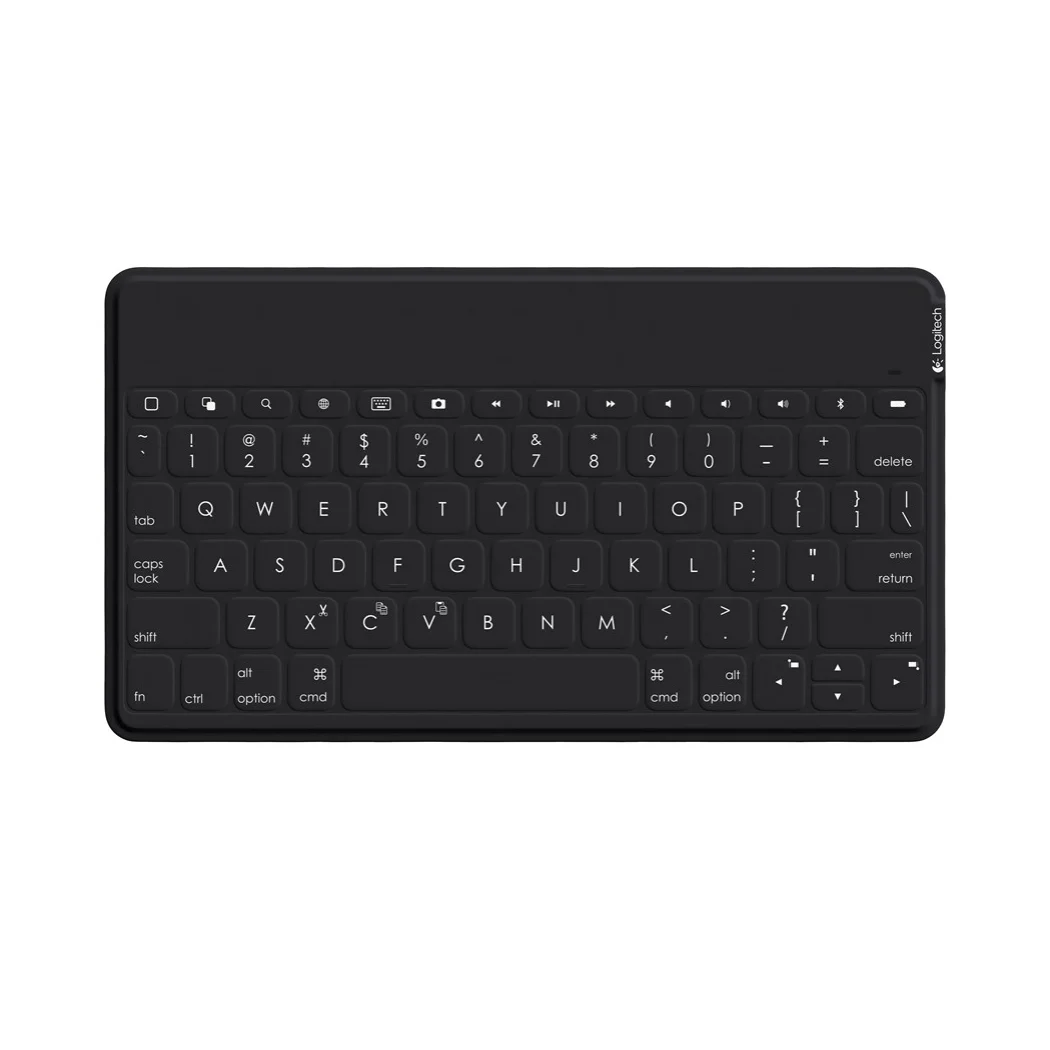 Logitech Keys-To-Go, черный, QWERTY, испанский, iOS, аккумулятор, USB