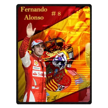 

2018 Home bedclothes Flannel blankets DIY Bed Blanket Adults Fernando Alonso bed sheets sofa/Travel/camping Portable Blanket