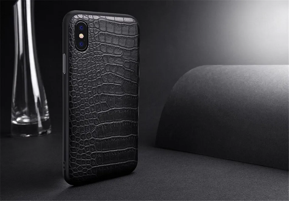 Retro Vintage Phone Bag Case For Iphone X 6 6s 7 7s 8 Plus Crocodile Snake Skin Pattern Soft Protective Cover Shell For iphoneX (3)