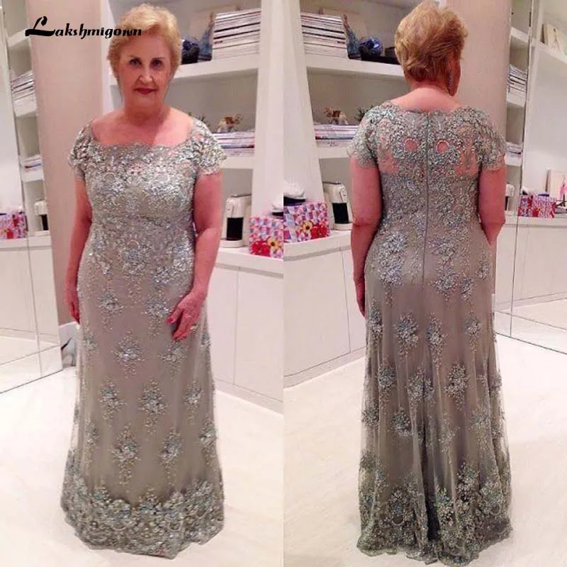 Grey Moeder Van De Bruid Jurken Scoop Hals Lace Applique Illusion Lange Plus Size Avondjurk Bruiloft Gast Jurken Grey Moeder Van De Bruid Jurken Scoop Hals Lace Applique Illusion Lange Plus Size Avondjurk Bruiloft Gast Jurken