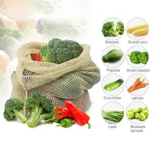 

Net cloth Reusable Fruit Vegetable Shopping Bag Casual String Grocery Shopper Cotton Tote Mesh Woven Net Shoulder Bag Women S3