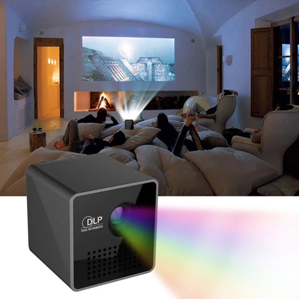 

P1 Mini Mobile Wireless Portable Projector Pocket Home Movie Projector Smart Home Theater Mini DLP Projector Mini Led Projector