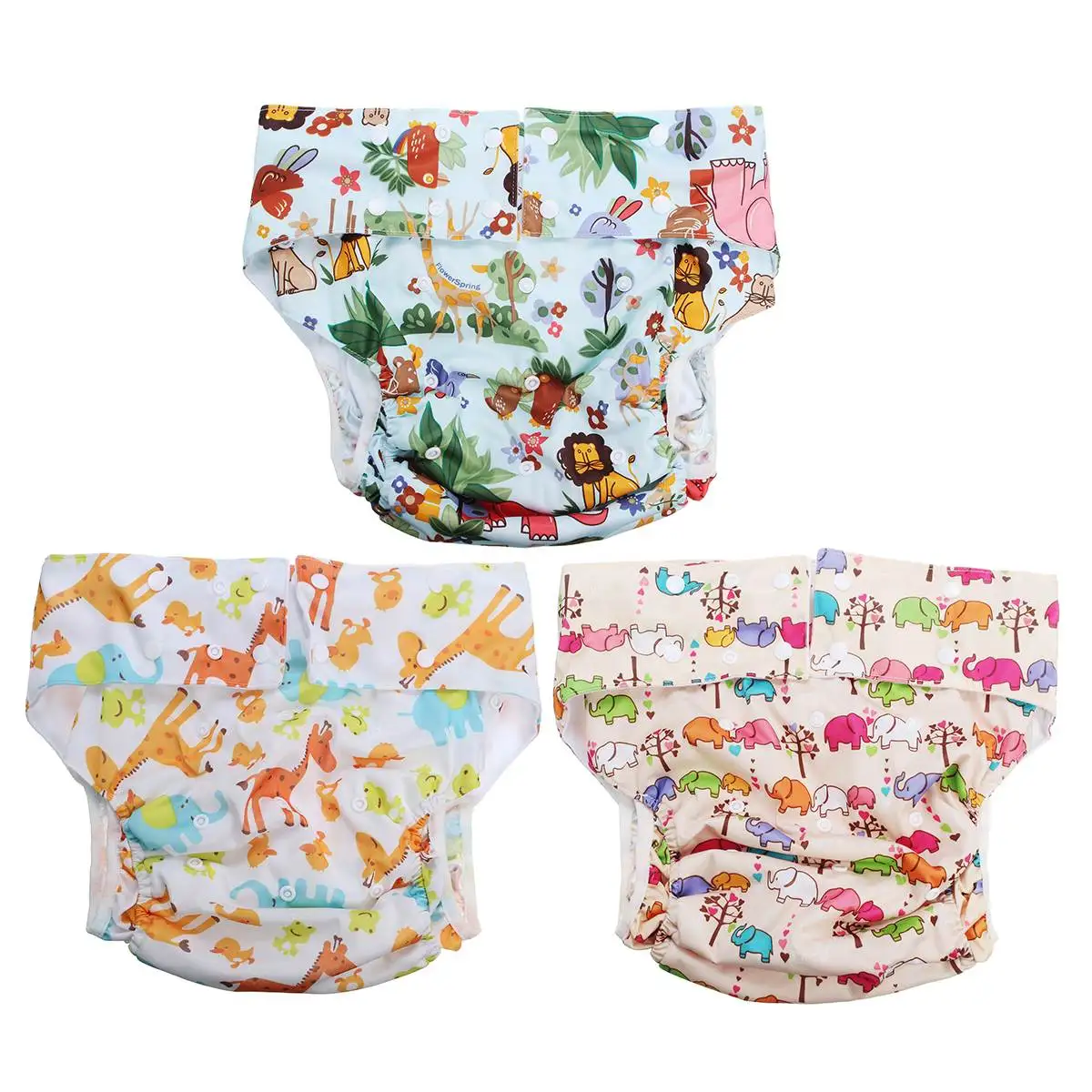 Polyester waterproof diaper wash diapers denim printed cloth diapers