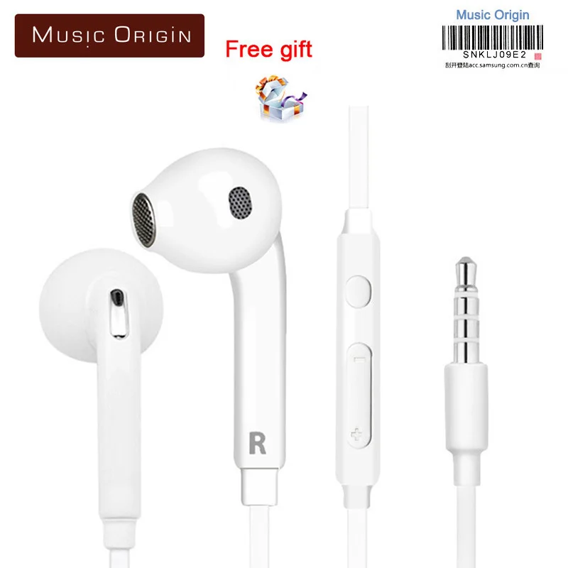 Music Origin Earphone Wired 3.5mm with Mic 1.2m In-ear Stereo Sport Earphones for Samsung S8 S8Edge Xiaomi Huawei Box | Электроника