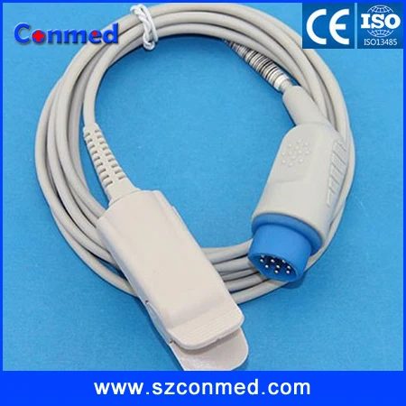 

Compatible New Reusable Siemen Drager Reusable 10pin Plug Adult Finger clip Spo2 Sensor with CE approved.
