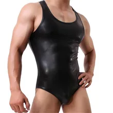 Мужская Мода Искусственная кожа удобные Bodywear, Для мужчин формочек, Для мужчин; подтяжки трусы Мужская футболка