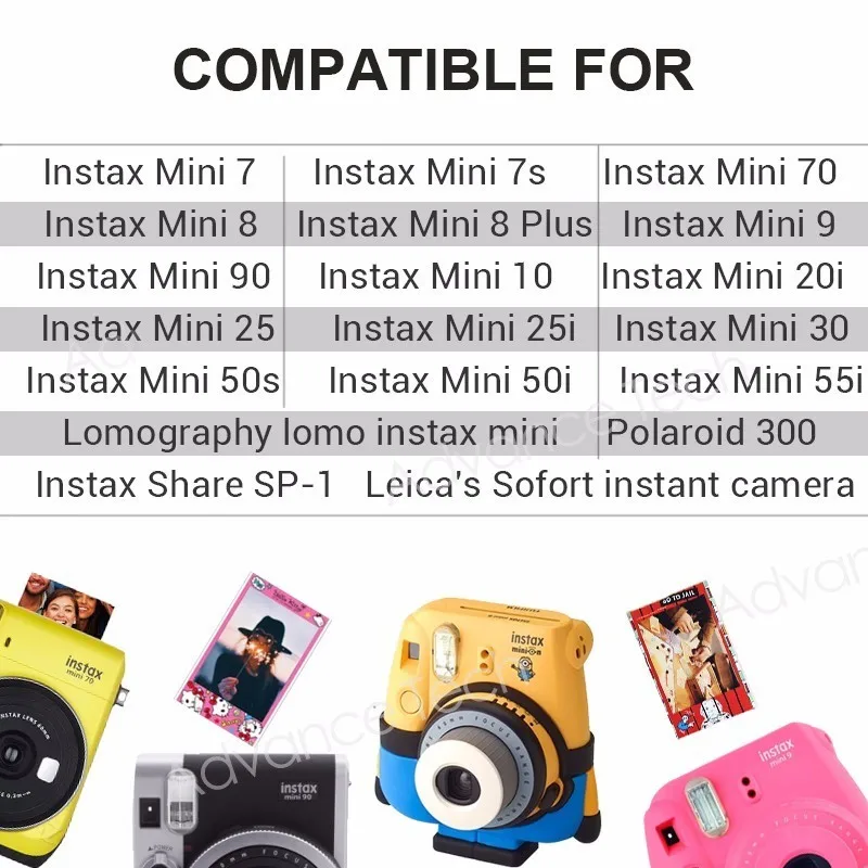 100 Простыни Детские Fujifilm Instax Mini 8 пленка для Fuji 7 s 9 70 25 50 90 Моментальное фото Камера