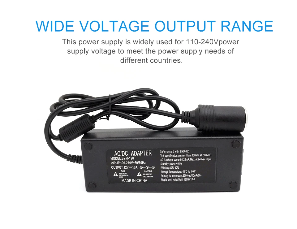 Newest Arrival 12V 10A Car cigarette lighter Power AC adapter for Air pump Vacuum cleaner DC Power Converter Adaptor Inverter (5)