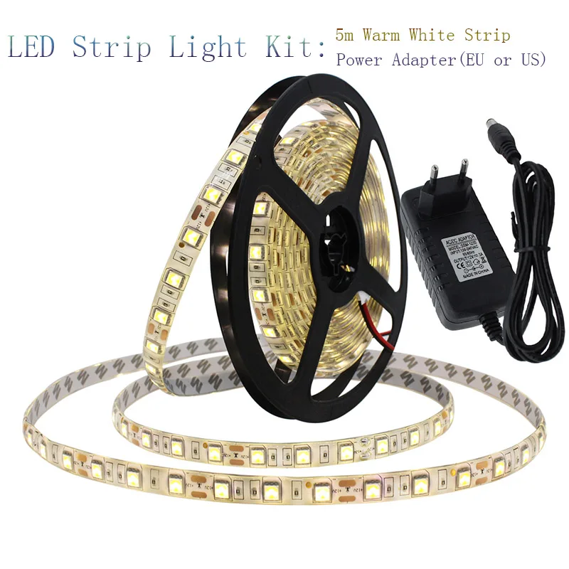 

LAIMAIK RGB LED Strip Light SMD 5050 5m RGB tape DC12V Waterproof RGB ribbon diode 5M 10M led Flexible and Bluetooth Controller