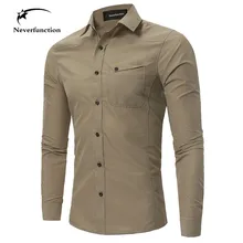 Для мужчин брюки в стиле милитари тактический стиль рубашки для мальчиков осень одежда с длинным рукавом хаки серая рубашка мужской повседневное