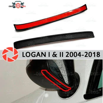 

Mirror spoiler for Renault Logan 2004-2018 aerodynamic rubber trim anti-splash guard accessories mud guard car styling