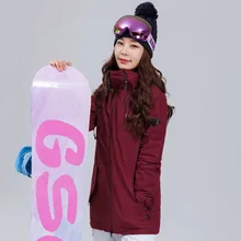 Gsou Снежный бренд, Женская лыжная куртка, одежда для сноуборда, ветрозащитная, водонепроницаемая, теплая, женская одежда для спорта на открытом воздухе, лыжная куртка, новинка