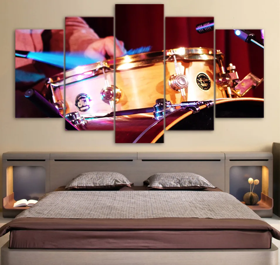 

Canvas One Set Musical Instrument Landscape Painting HD Printed 5 Piece Decor Home Wall Art Modular Picture Decor Framework
