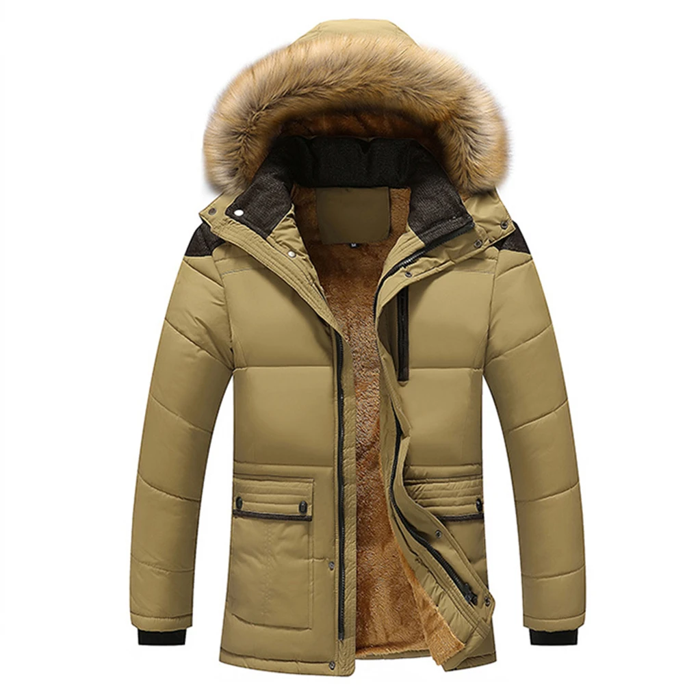 Зимняя мода Искусственный Мех Толстовка с длинным рукавом карман на молнии пальто Для мужчин теплая верхняя одежда