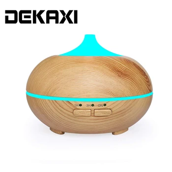 

150ml Wood Grain Ultrasonic Humidifier Cool Mist Aroma Diffuser Aromatherapy Essential Oil Diffuser With Led Lights For Office