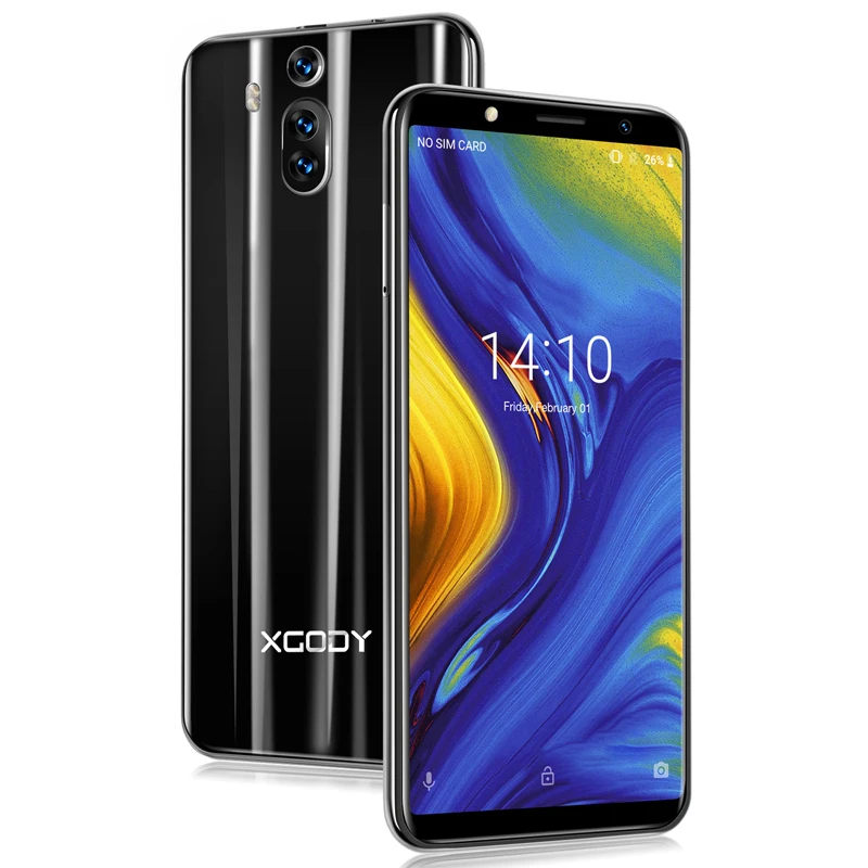 XGODY mate RS 3g, смартфон с двумя sim-картами, Android 8,1, 6 дюймов, 18:9, полноэкранный мобильный телефон, 1 ГБ ОЗУ, 8 Гб ПЗУ, 2800 мАч, gps, WiFi, мобильный телефон