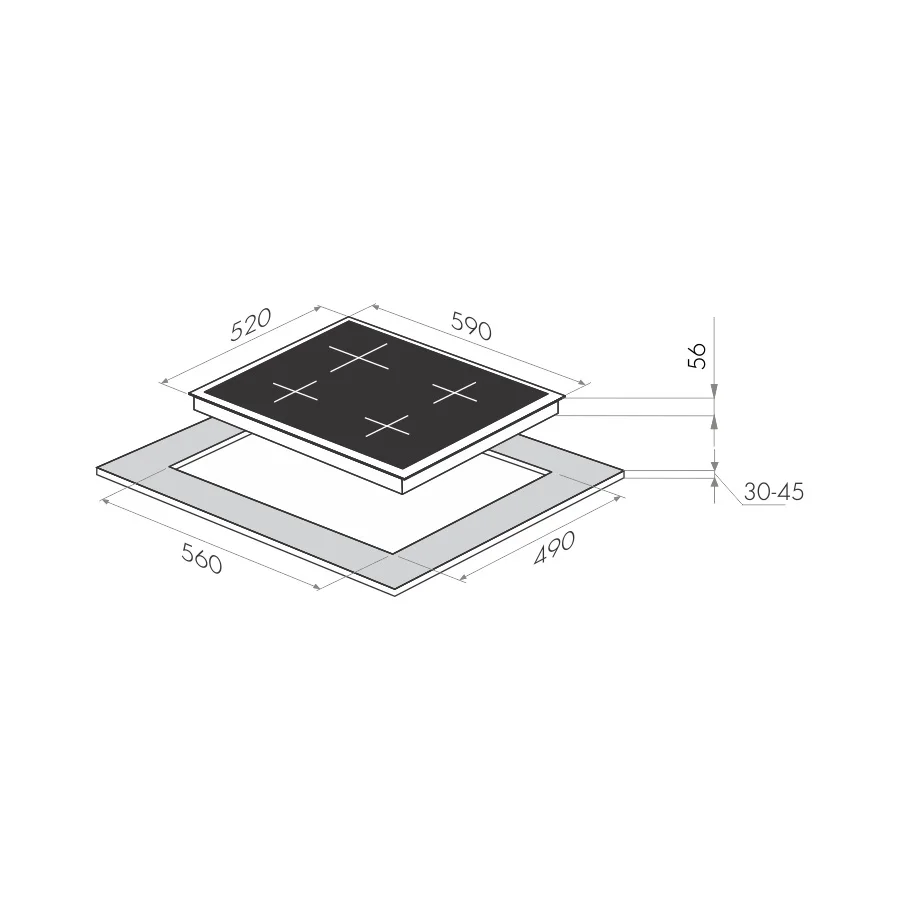 Индукционная панель MAUNFELD MVI59.4HZ.2BT-WH белый