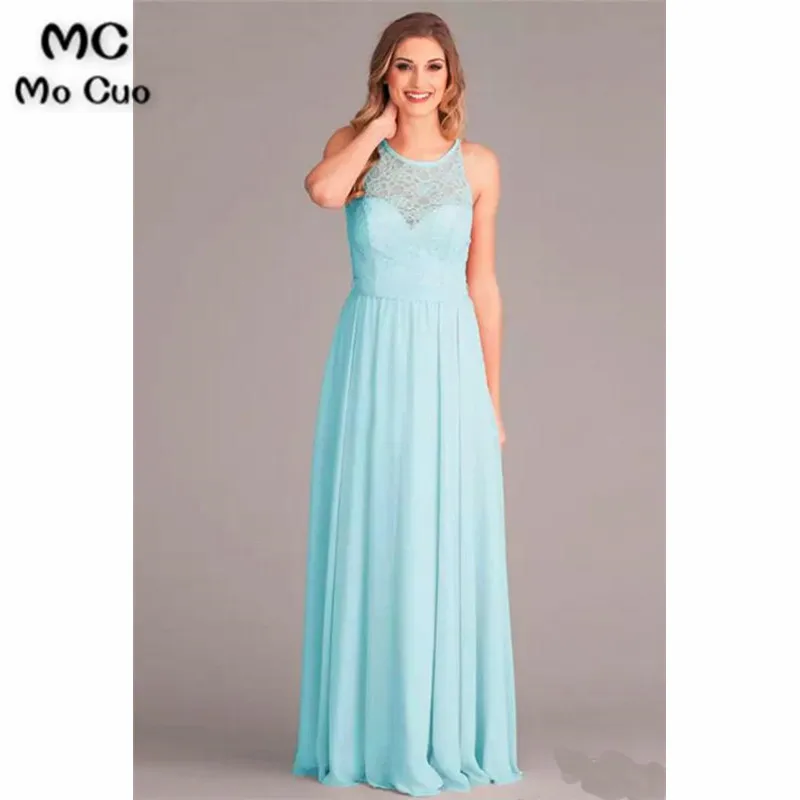 A-LINE-V-NECK-FLOOR-LENGTH-MINT-CHIFFON-BRIDESMAID-DRESS-WITH-LACE1