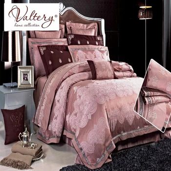 

100% cotton satin jacquard flowers luxury bedding sets queen king size duvet cover bed sheet set bed set bed linen kit plaid