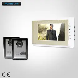 HOMSECUR 7 дюймов Видеодомофон  Система с одной кнопкой разблокировки для дома безопасности XC005 + XM708-G