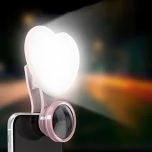 Портативный USB Автоспуск вспышка камера клип на телефон Автоспуск лампа видео освещение светодиодный ночной фото красота заполняющий свет