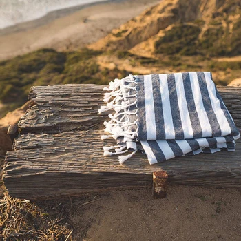 Turkish Beach Towel | Oversized 40''x70'' Peshtemal | Quick Dry | 100% Cotton Peshtemal | Suitable for Backpacking,Camping,Gym 1