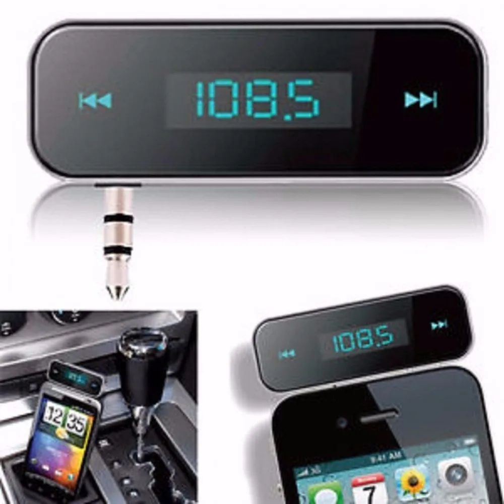 Mini Wireless Transmitter 3.5mm In car Music Audio FM Transmitter For
