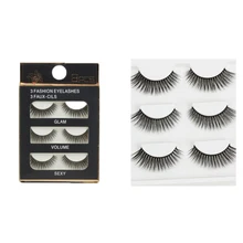 

3D Eyelashes Hand Made full strip thick black terrier lashes makeup for beauty Fake Eyelash