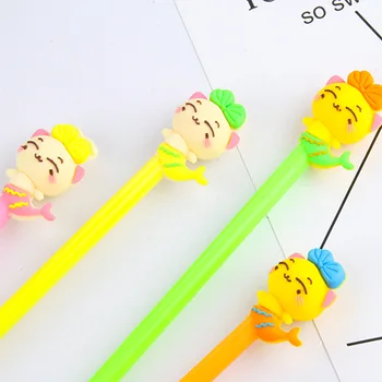 

40 pc/lot Cute Mermaidr cat fish Gel ink pen/creative cartoon student office fountain water pen / signature pen/girl gift