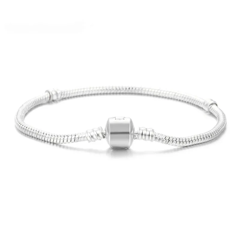 

2018 High Quality Charm Bracelet Multiple Styles Silver Snake Chain 17-21cm Brand Bracelet For Women Men Jewelry Gift