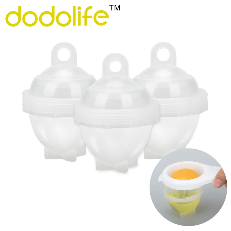Dodolife Hard Boil Egg Cooker Egg Steamed Egg Container Yolk Separator