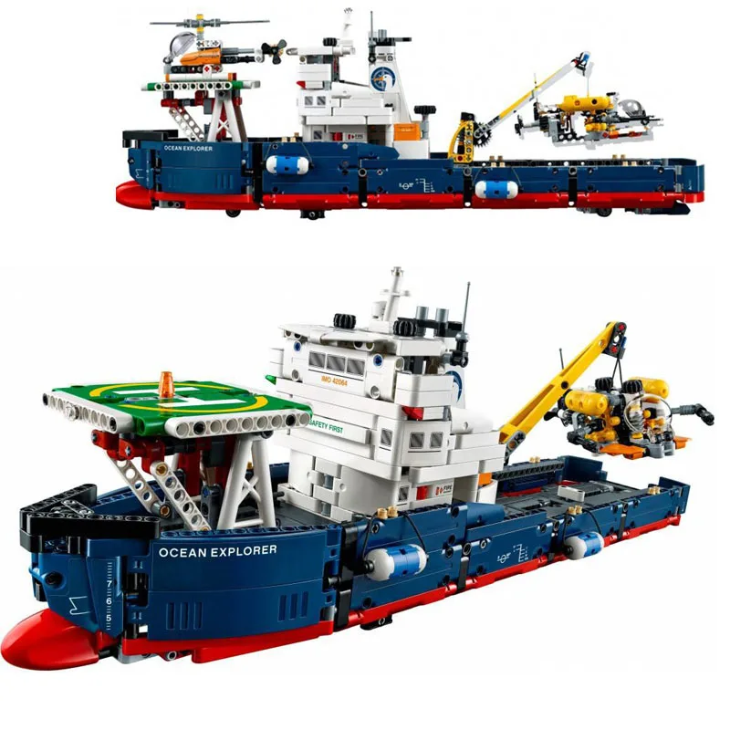 

Technic Series Ocean Explorer 20034 1347pcs The Searching Ship Set Building Blocks Bricks Toys Compatible LegoINGLYS 42064