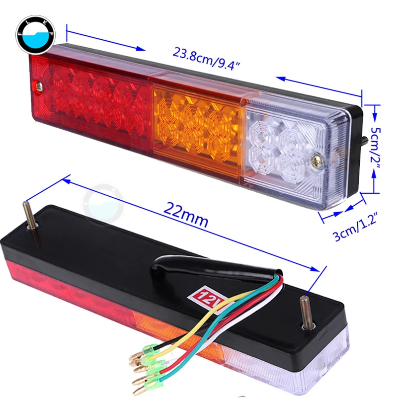 1 пара Водонепроницаемый 12 V/24 V грузовик светодиодный задний фонарь светильник задний фонарь Стоп задний Индикатор безопасности туман светильник s 8 мм 19 мм 20 мм 30-46 72 светодиодный