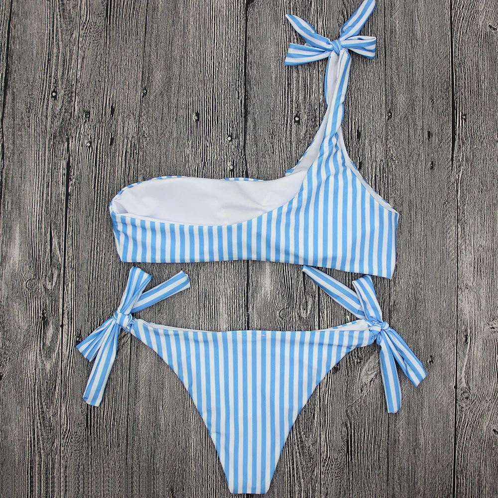 2Styles Low Waist Off One Shoulder Blue Striped Women Push-up Padded Bra Bandage Bikini Set Swimsuit Triangle Swimwear Bathing UTB8jdNIo9nEXKJk43Ubq6zLppXan - 2Styles Low Waist Off One Shoulder Blue Striped Women Push-up Padded Bra Bandage Bikini Set Swimsuit Triangle Swimwear Bathing