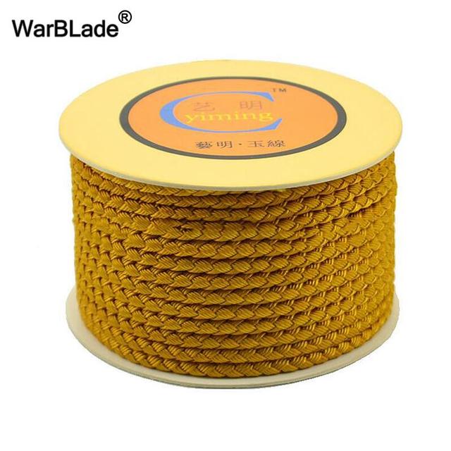 4mm Cotton Cord Nylon Thread Chinese Knot Macrame Cord Plastic String Beaded Rope For DIY Bracelet Necklace Jewelry Making