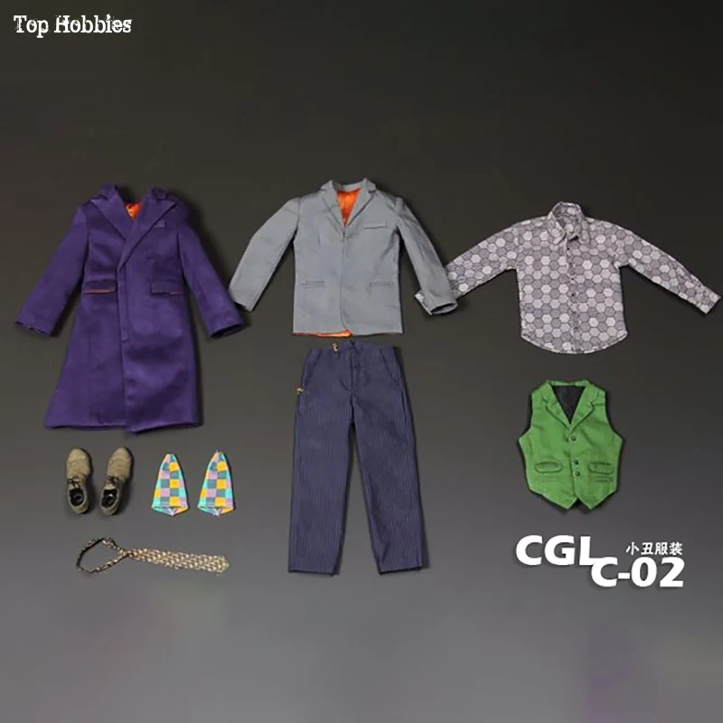 1/6 Schaal Kleding Accessoires De Dark Knight Batman Schurk paars Coat Vest Broek Schoenen Pak joker 12 Inch action figure speelgoed 1/6 Schaal Kleding Accessoires De Dark Knight Batman Schurk paars Coat Vest Broek Schoenen Pak joker 12 Inch action figure speelgoed