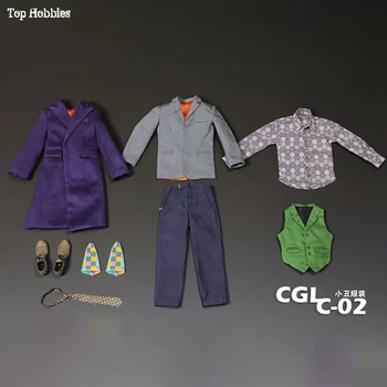 

1/6 Scale Clothes Accessoires The Dark Knight Batman Villain purple Coat Vest Pants Shoes Suit joker 12 Inch action figure toys