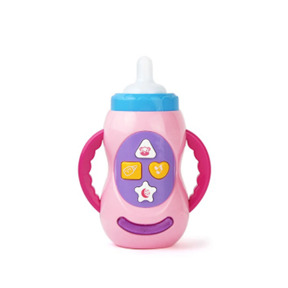 Детская безопасная звуковая музыкальная световая бутылка для молока игрушка обучающая детская бутылка игрушки 2 цвета