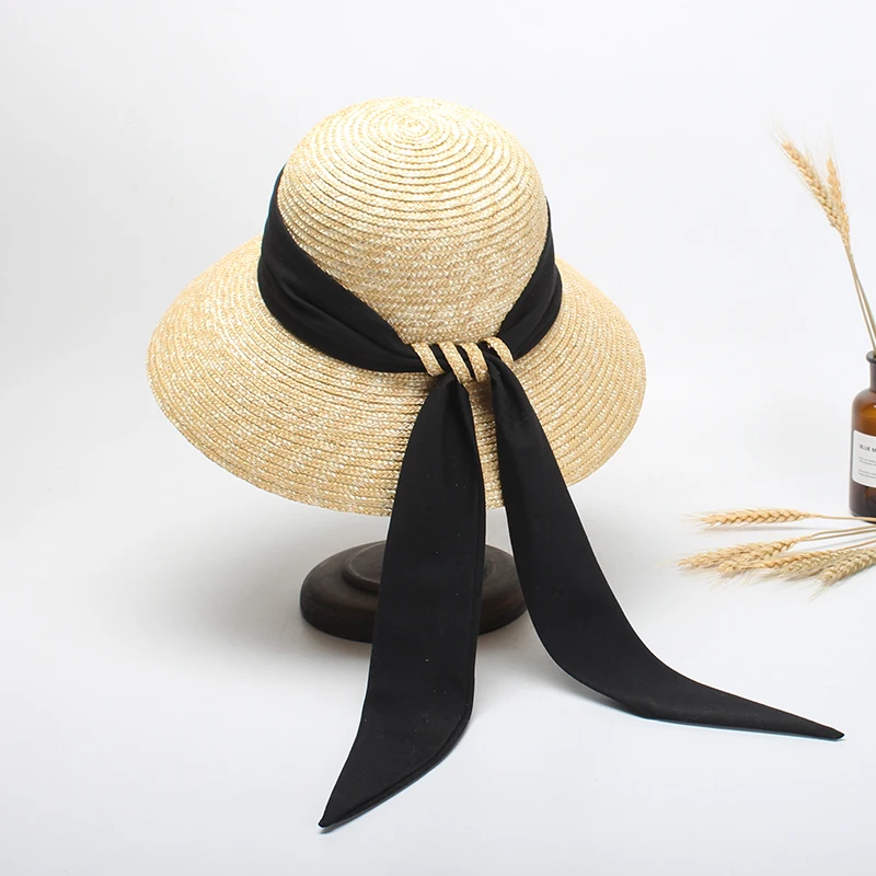 [La MaxPa] летняя соломенная шляпа для женщин, пляжная шляпа, повседневная, ручная работа, простая лента, шляпа для женщин, круглый верх, шляпа от солнца, кепки для путешествий