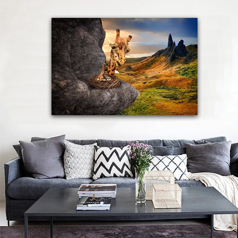 Картина Холст Картина HD Животные стены Искусство Лев, рисунок на холсте плакат украшение дома черно-белые картины для гостиной