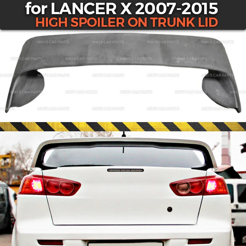 Спойлер для Mitsubishi Lancer X 2007 2015 из АБС пластика специальный динамический молдинг