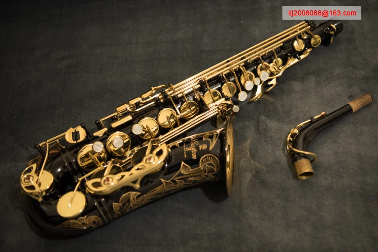 

100% original YAS 82ZIIB alto saxophone Black nickel gold 82z super Sax professional Musical instrument Mouthpiece free shipping