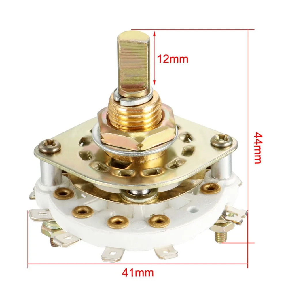 UXCELL 8/10/12Pin 1/2 Pole Switch 4/5/7/11 положение выберите стол однослойный диапазон